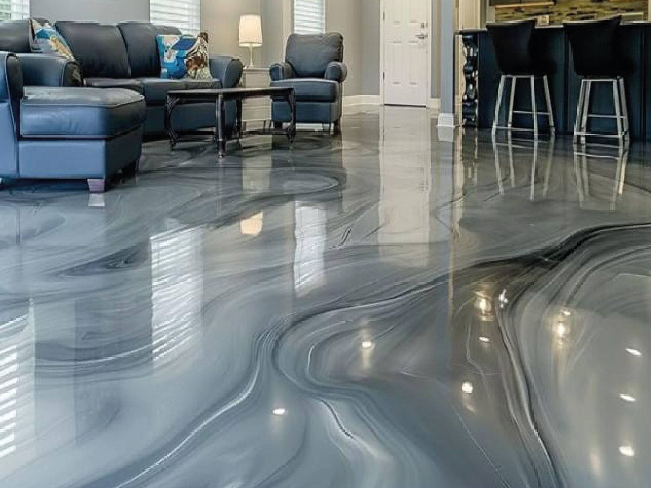 Domestic epoxy aura design flooring