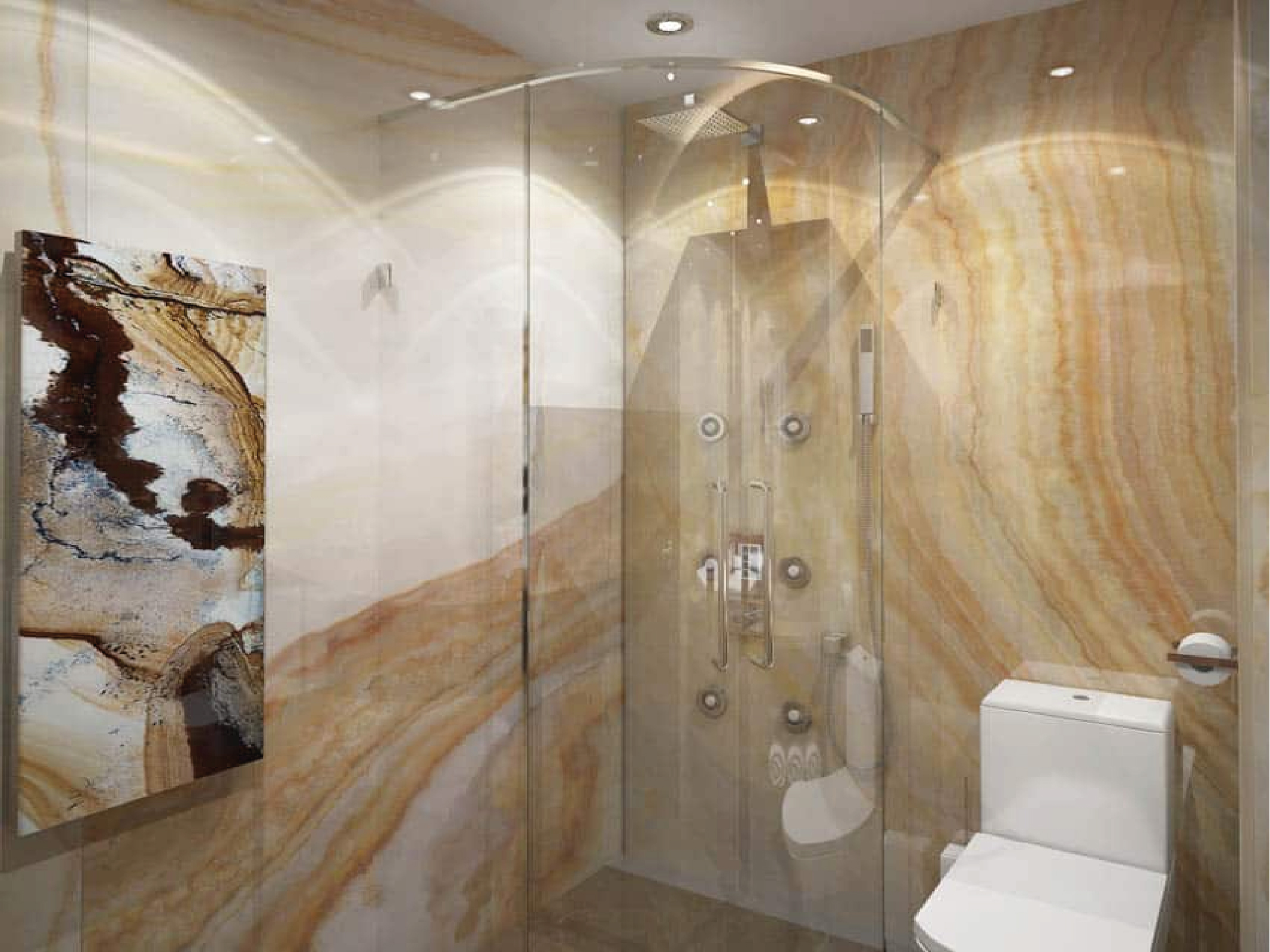 bathroom feature wall
